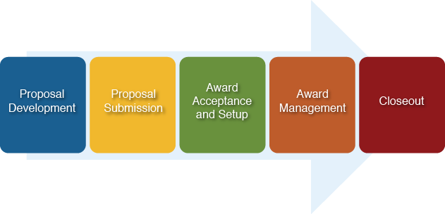 Graphic image representing the lifecycle of a grant