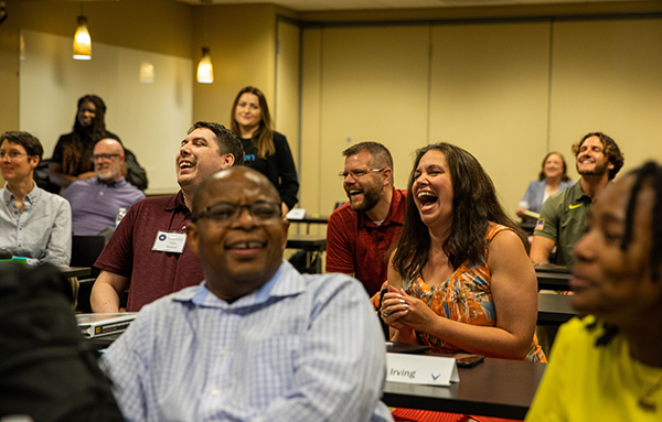 EBV participants laughing during Mizzou residency