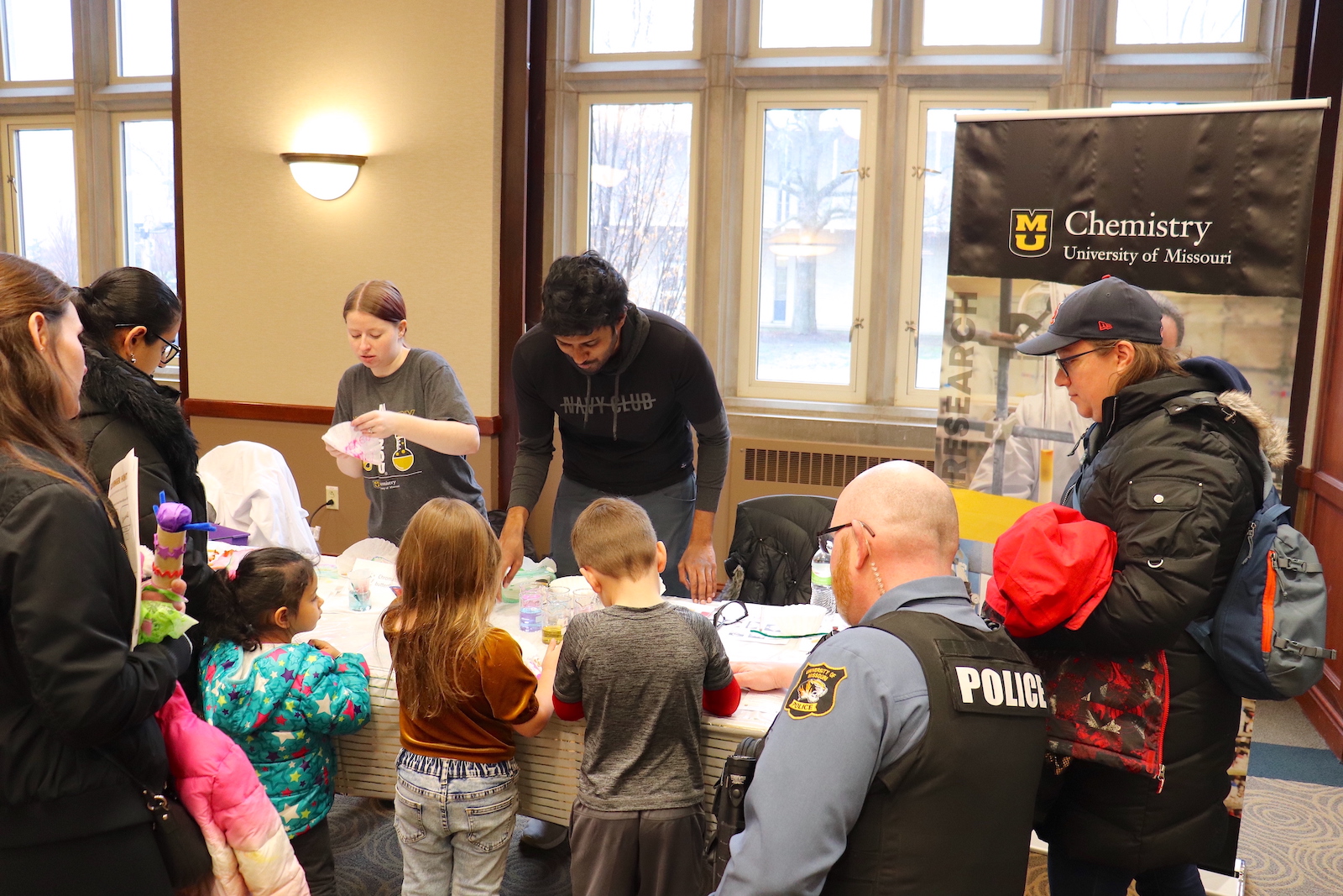 About 600 children and their parents explored University of Missouri science, technology, engineering and math research and creative activity hands-on during the Columbia Young Scientists Expo.