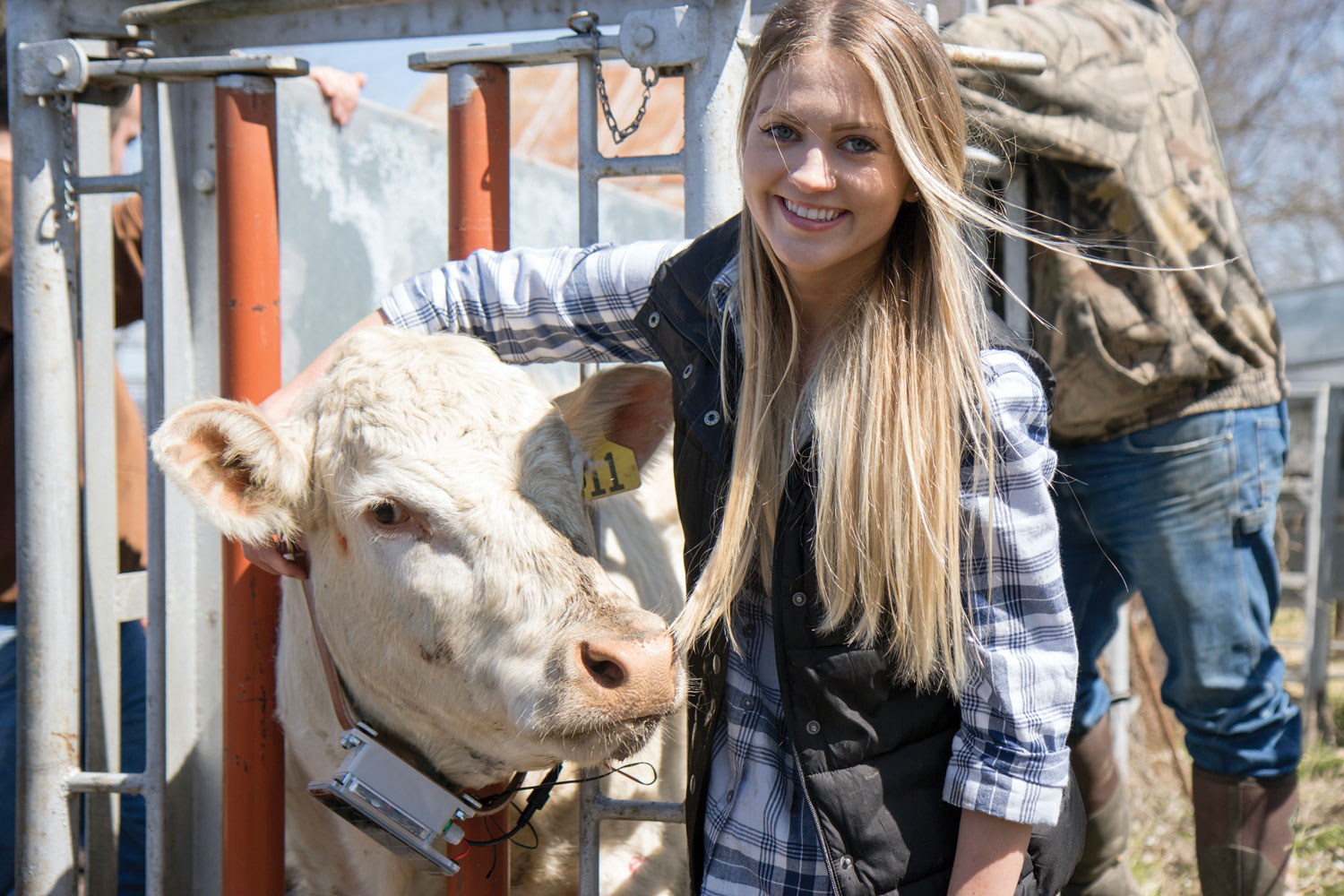 Libby Martin with cow 