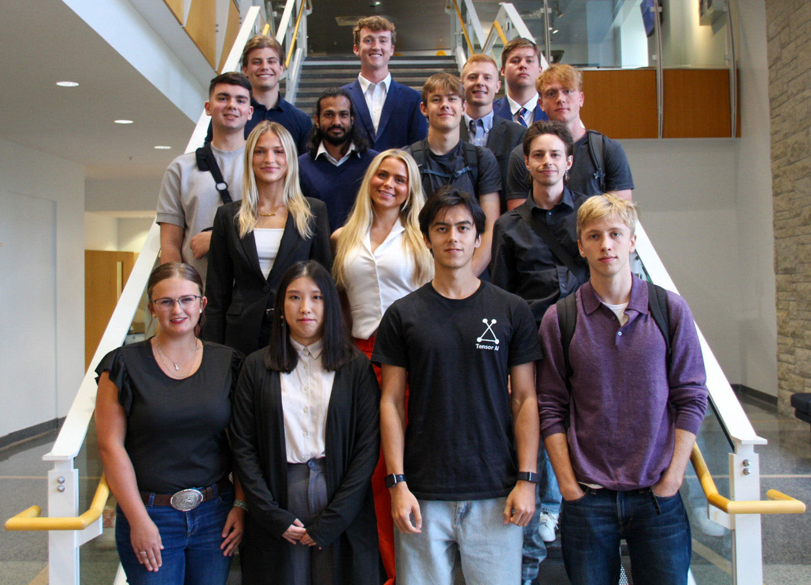 Students who competed in the EQ elevator pitch competition.