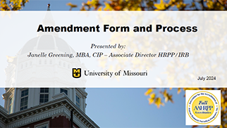 Amendment Form and Process title slide