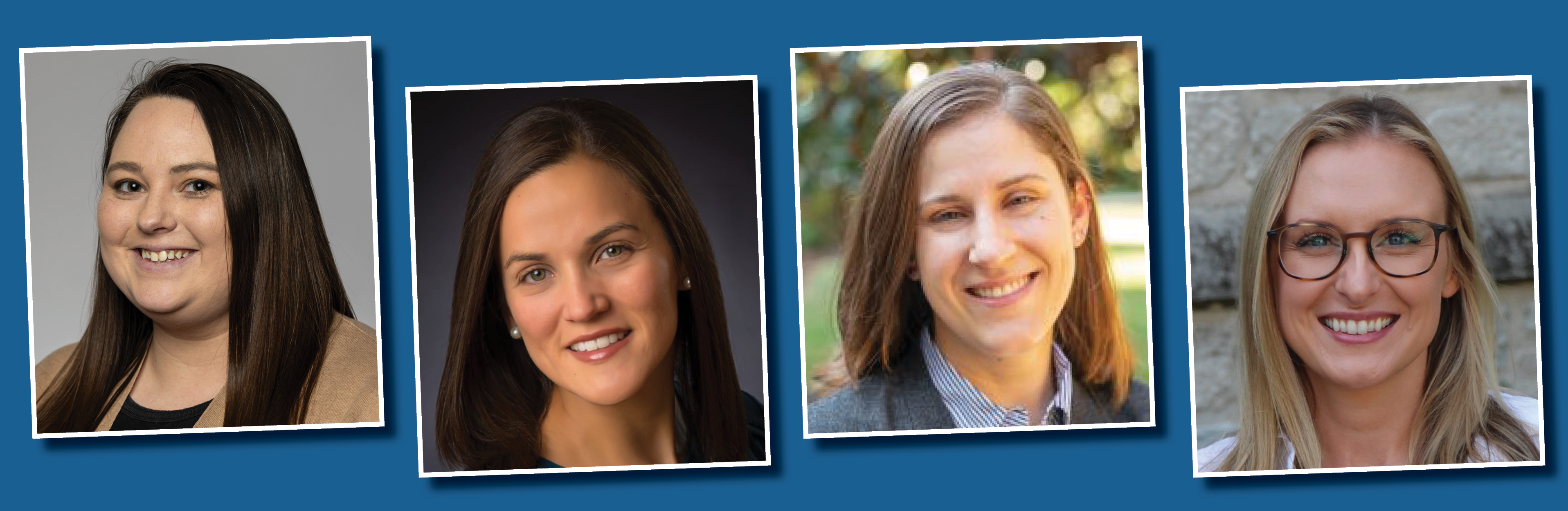 Left to right: Rachel Santiago, Assistant Professor, Educational, School and Counseling Psychology; Neekun Sharma, Assistant Research Professor, Endocrinology; Amber Smith, Assistant Teaching Professor, Learning, Teaching and Curriculum; and Cheyenne Staib, Assistant Teaching Professor, Textile and Apparel Management