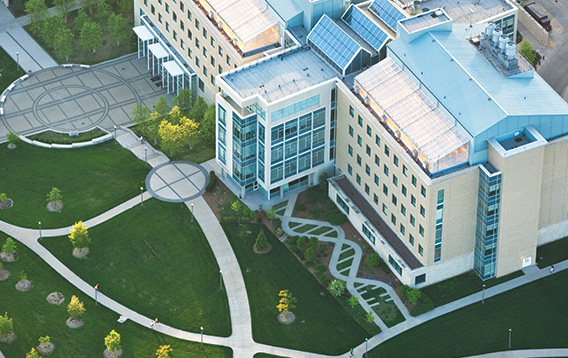 arial photo of the Bond Life Sciences Center