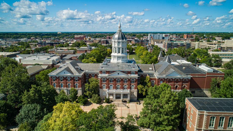 Aerial image of Jesse Hall