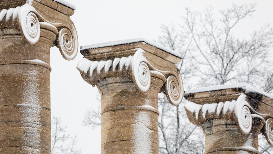 First snow on the Columns