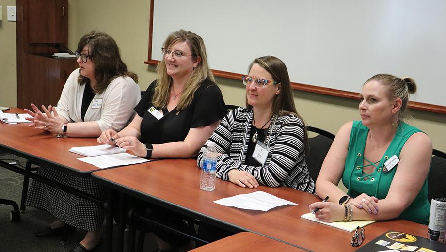 Members of the Research Development Council present during a grant writing workshop.