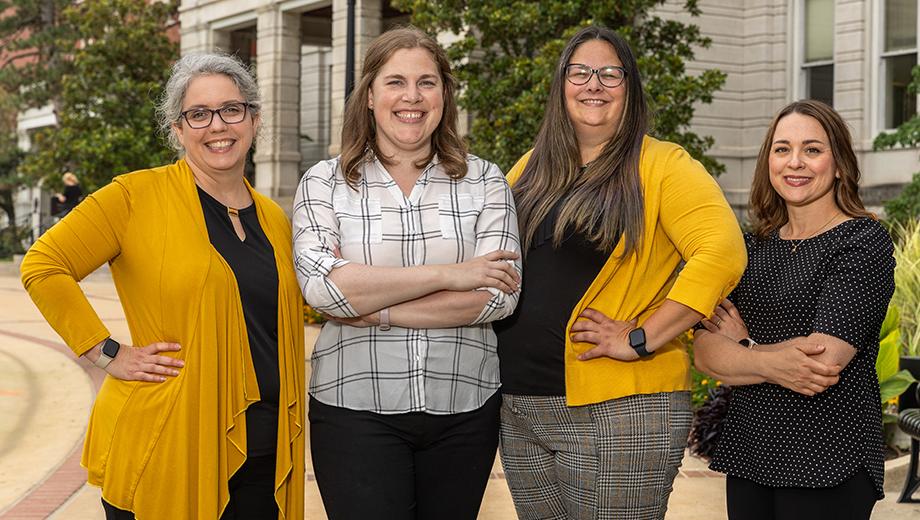 Left to right: Christine Terry, Amanda Carr, Christal Huber and Sara Vassmer