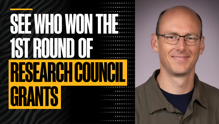 See who won the 1st round of Research Council grants graphic with headshot of Jeffrey Ferguson