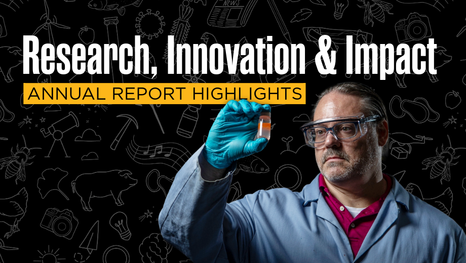 Research, Innovation & Impact annual report highlights with researcher Gary Baker