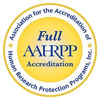 Gold seal from Association for the Accreditation of Human Research Protection Programs, Inc.
