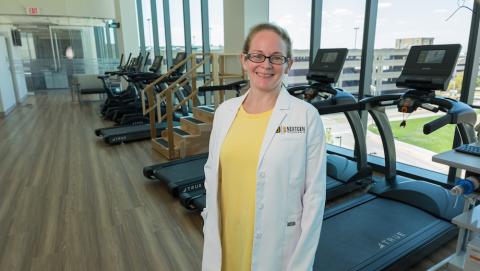 MU assistant research professor Kris Kelly is pictured in the Clinical & Translational Science Unit (CTSU) in the Roy Blunt NextGen Precision Health building.