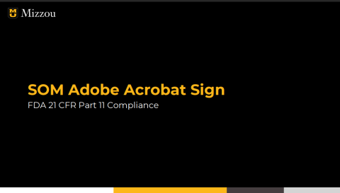 title slide: SOM Adobe Acrobat Sign