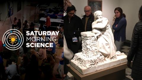 Health Sciences and Art event: marble sculpture in museum