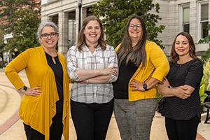 Left to right: Christine Terry, Amanda Carr, Christal Huber and Sara Vassmer