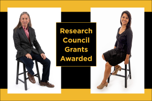 Research Council Grant recipients Noah Heringman and Yerina Ranjit
