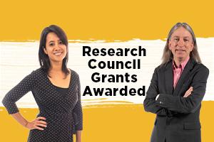 Research Council Grants awarded. Two recipients were Yerina Ranjit and Noah Heringman.